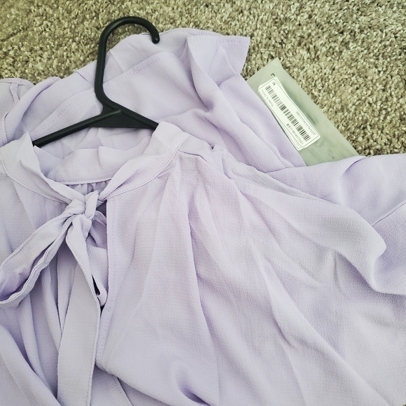 Doleman Sleeve Mock Neck Top Purple - Picture 10 of 14